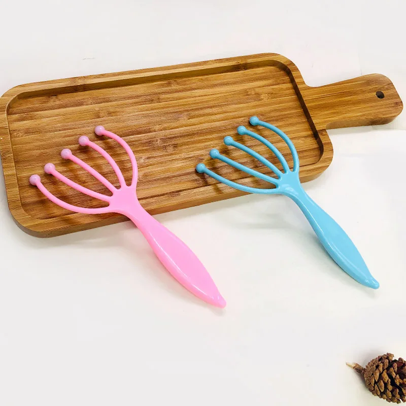 

Best Selling Face/Head Massager 3/5 Finger Ball Plastic Scalp Massager Relieve Pressure Itch Massager For Head Rake Head Skin