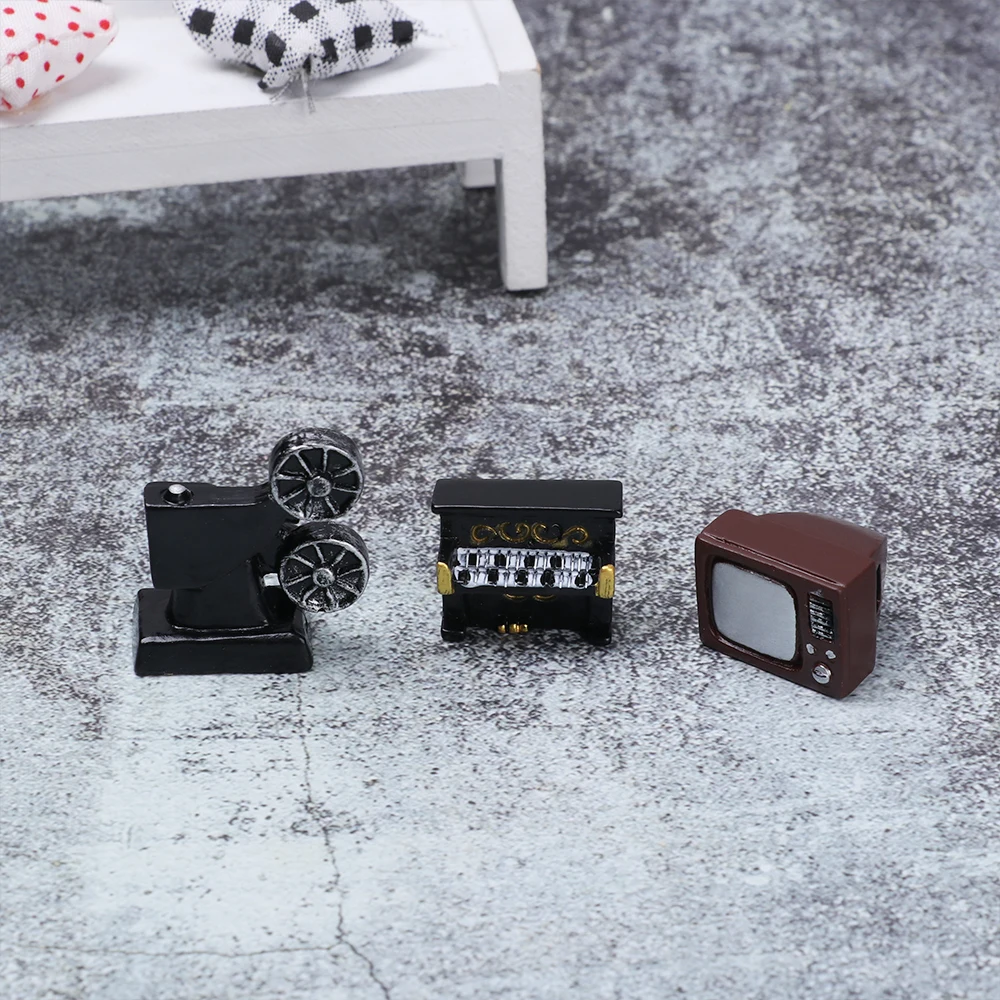 Ретро украшения для кукольного дома игрушка домашний декор телефон мини пианино
