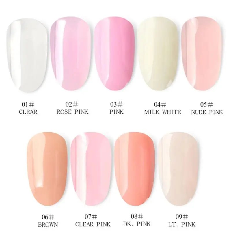 

9 Colors Poly Nail Gel Varnish Acrylic Nail Extension UV Gel Manicure Nail Art Decoration Tips Varnish Hybrid Polish TSLM1