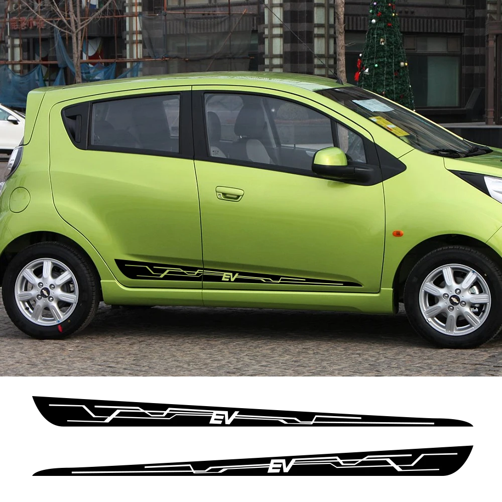 

2 шт., виниловые наклейки на дверь автомобиля Chevrolet Spark