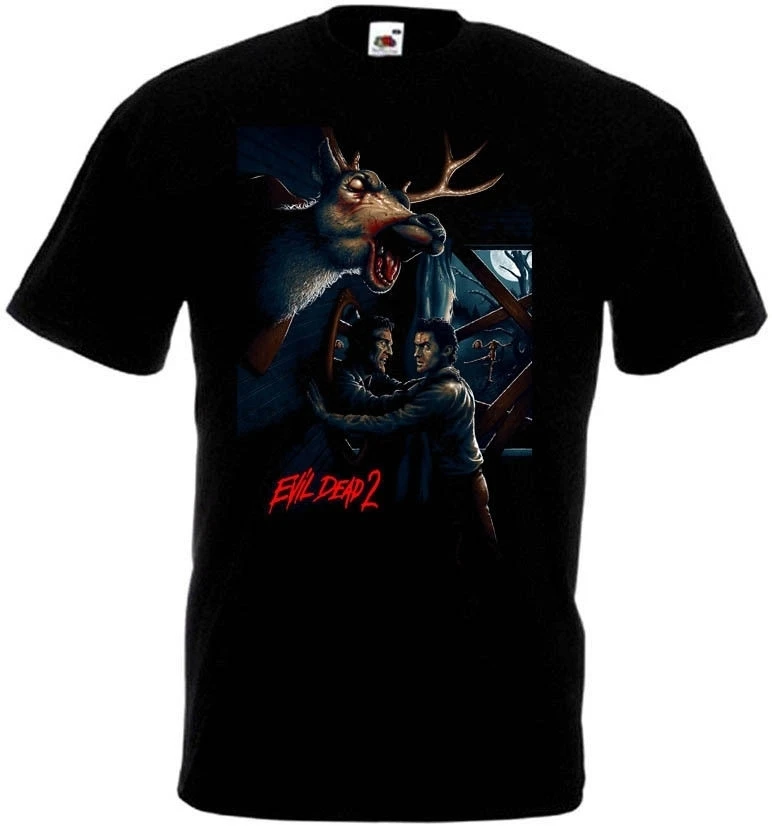 Evil Dead 2 v.9 футболка черный фильм плакат Ужасы все размеры S 5XL| |