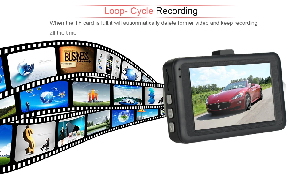 3 0 дюйма 1080P Приборная панель автомобиля DVR камера автомобиль с Full HD камерой