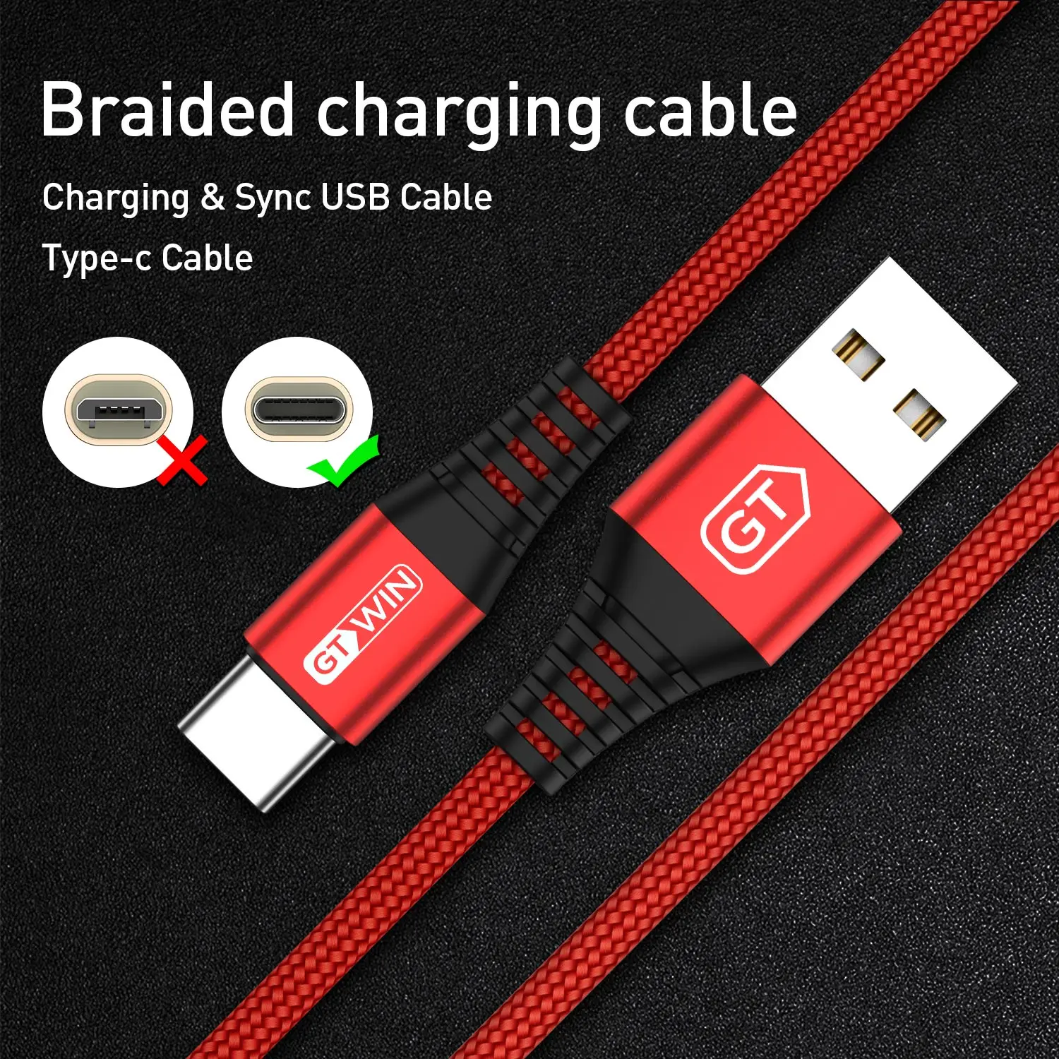 Кабель GTWIN 3A USB Type C кабель для быстрой зарядки Samsung S9 S10 Xiaomi mi 10 redmi note 9 Huawei P30 |
