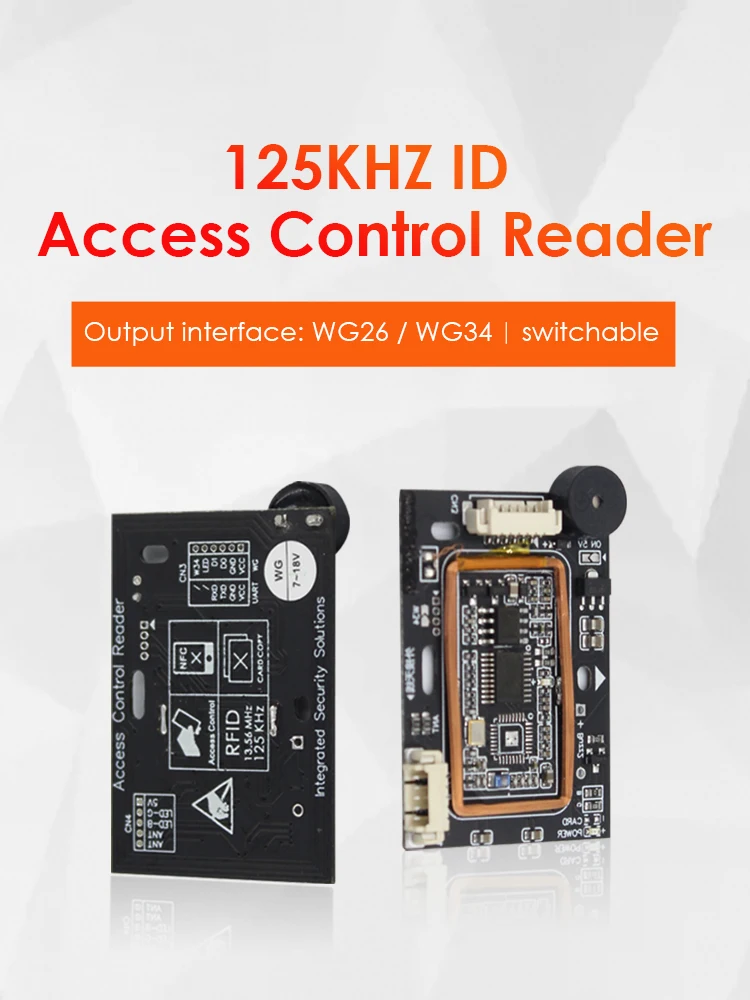 125 кГц RFID Card Reader модуль контроля доступа по отпечаткам Wiegand 26/размеры 34
