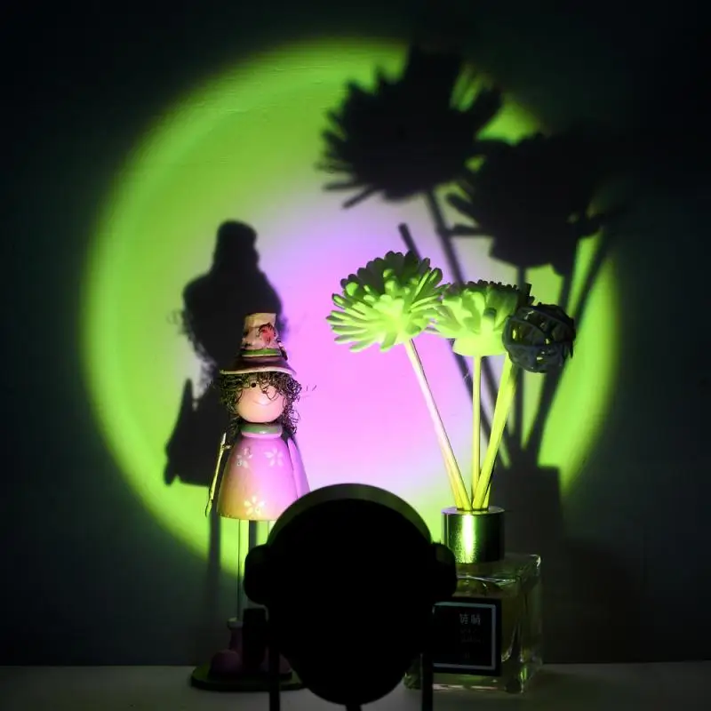 

LED Night Light USB Rainbow Projector Sunset Lamp For Coffee Shop Bar Decoration Lamp Bedroom Atmosphere Lamp Gift