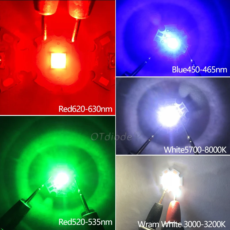 LED 10W XM-L XML RGBW RGB White or RGB Warm White Color High Power 5050 4 Chips Replace Cree Stage Light With 20mm Star PCB