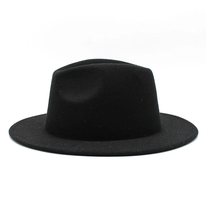 Панама Трилби с лентой и широкими полями для мужчин женщин шляпа из фетра в стиле