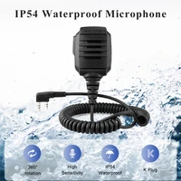retevis rs 114 ip54 waterproof microphone walkie talkie tangent mic shoulder speaker ptt for kenwood baofeng uv 5r uv 82 rt622