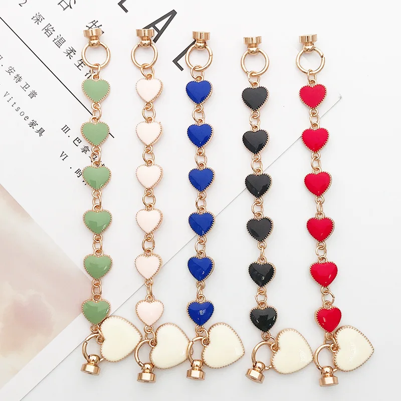 

2021 New Trend Charm Jewelry Charms Kawaii Heart Dripping AccessoriesOil Love Bracelet Diy Phone Case Accessories Colgante Movil