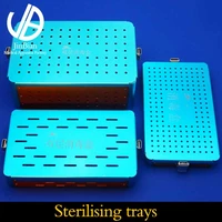 ophthalmic instrument sterilizing box aluminium alloy double deck surgical operating instrument medical sterilizing tool