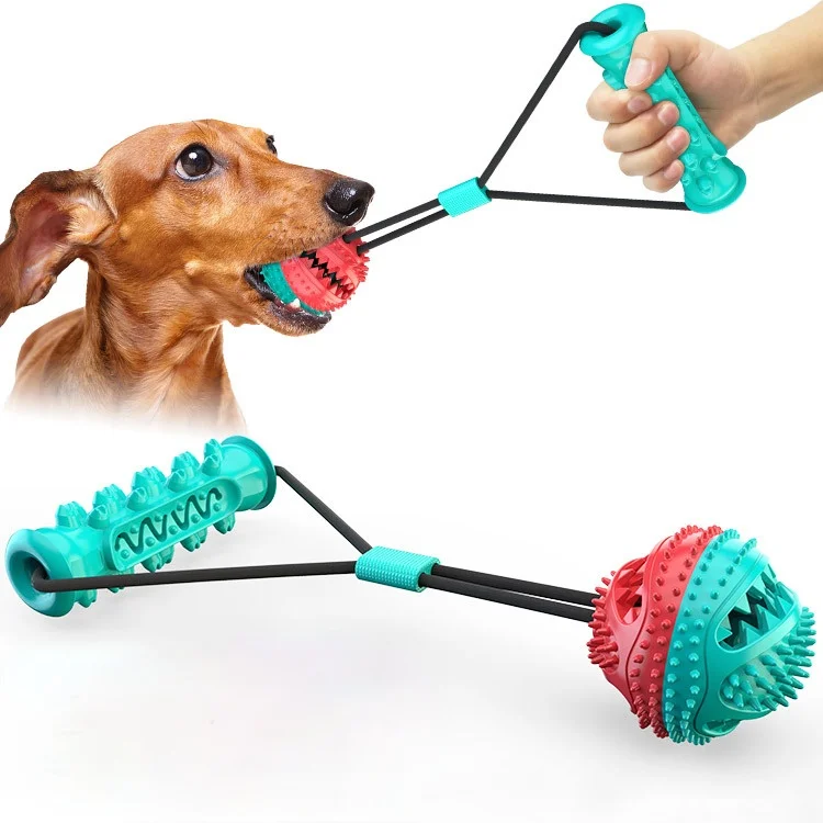 

Toys for Dogs Snack Dog Ball For Puppy Chew Toy Teeth Cleaning Toy Bite Resistance Tension Training Ball Interactive Dog Toy