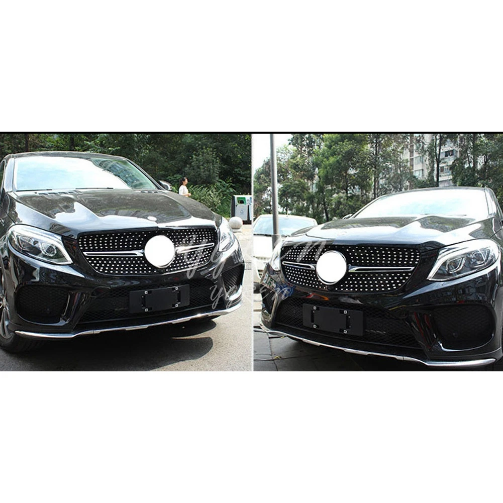 Fit for Mercedes Benz GLE W166 2015-2019 Front Grilles Diamond Silver Black with Camera Hole | Автомобили и мотоциклы