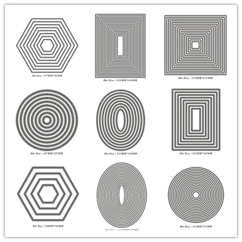 2020 Базовая рамка для границ набор металлических пресс форм сделай сам