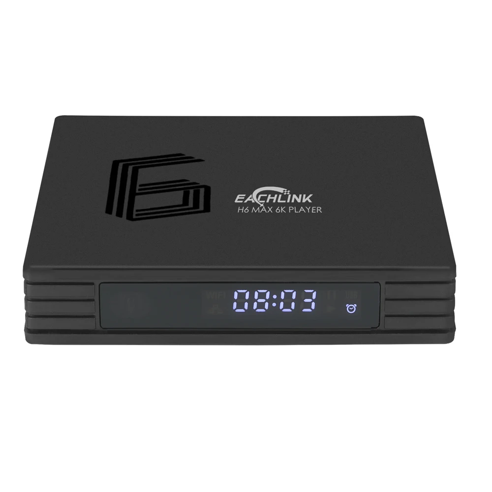 Смарт-ТВ приставка EACHLINK H6 MAX Android 9,0 Allwinner H6 4K медиаплеер 6K HDR H.265 BT4.1 4 GB/64 GB 2,4G/5G WiFi приставка android Smart