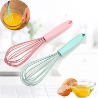 1pc kitchen non slip silicone whisk easy to clean whisk milk whisk multi function rotating manual whisk mini kitchen gadget