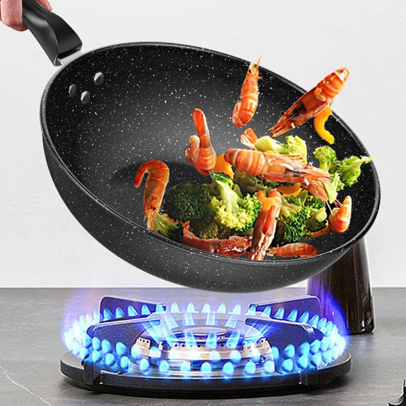 Сковорода Wok Индукционная 32 см без химических веществ 100% Из Углеродистой Стали со