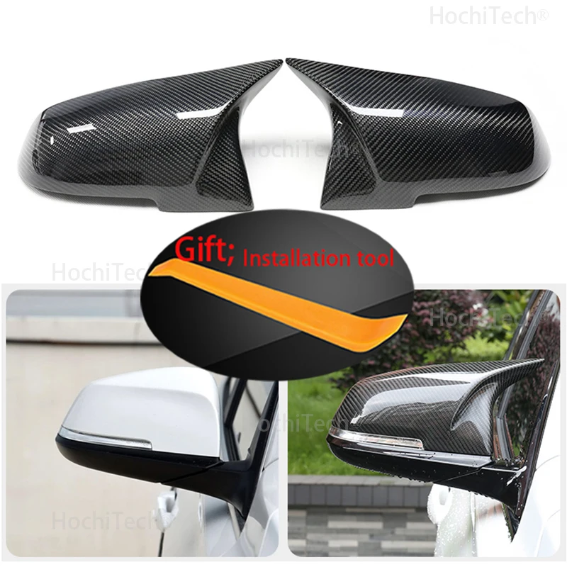 For BMW 4 Series F32 F33 F36 420i 428i 435i Coupe & Convertible & Gran Coupe 2014-up Rearview mirror cover carbon fiber style