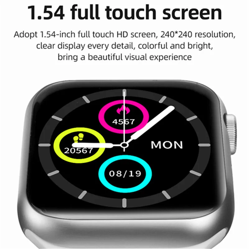 

Original T500/T500Plus Smartwatch Bluetooth Watches Women's Men's Heart Rate Monitor Blood Pressure 1.54 In Screen Sports Watch