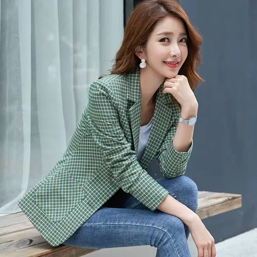 

Spring Autumn Korean Version Fashion Trend Single Breasted Designs Female Simple Temperament Casual Women Suit