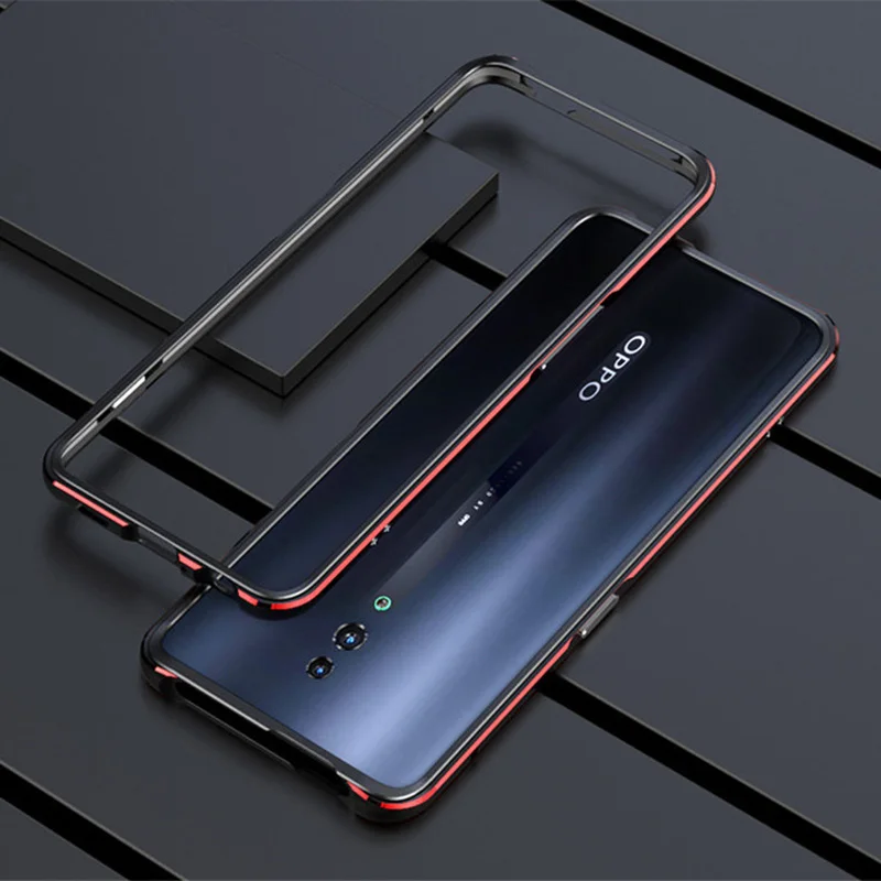 Ультратонкий чехол с металлической рамкой для OPPO Reno 2 жесткий алюминиевый бампер