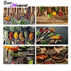 Алмазная живопись Ever Moment, приправа в ложке, вышивка крестиком, ручная работа, квадратная вышивка, S2F2441