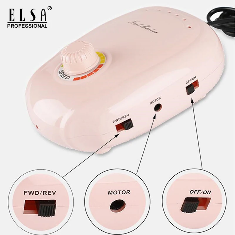 Электрическая пилка для ногтей маникюрная машинка с медной ручкой электрическая