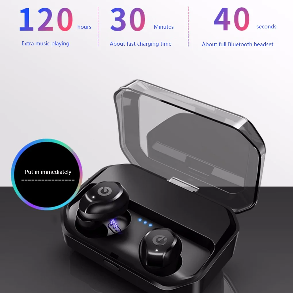 1 пара Bluetooth-наушников Беспроводная гарнитура Миниатюрные беспроводные