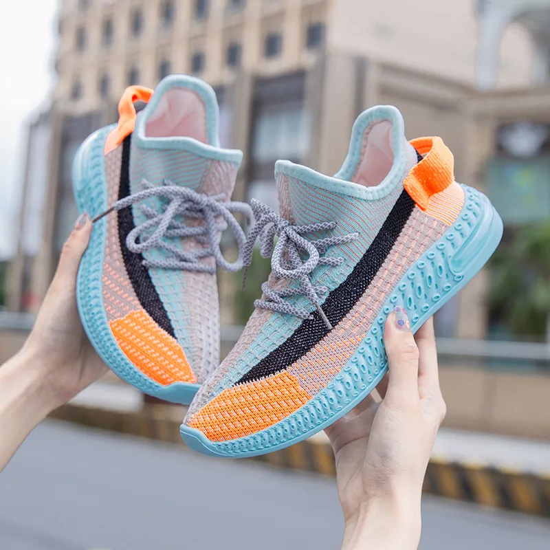 

Flying shoes women's 2021 new 350 coconut shoes student breathable mesh sports shoes flat bottom low top running women's shoes