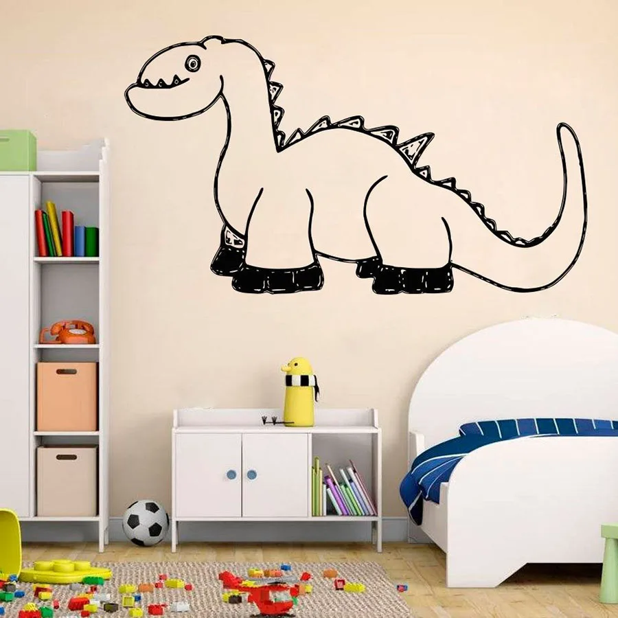 

Dinosaur Wall Decal Kids Boys Bedroom Baby Room Nursery Playroom Home Decor Cartoon Lovely Mural Art Vinyl Wall Sticker S940