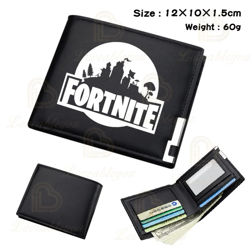 

Fortnite Wallet Men Coin Purse Money Clip Battle Royale Peripheral Id Card Holder Double Fold Large Capacity Carteira Masculina