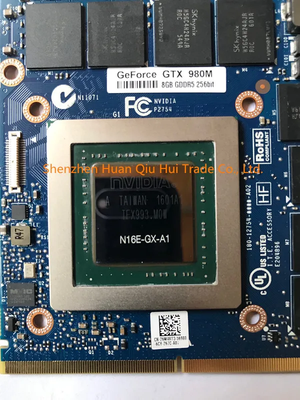 Бесплатная доставка DHL оригинальная GTX980M GTX 980M графическая GPU карта N16E GX A1 8 ГБ GDDR5