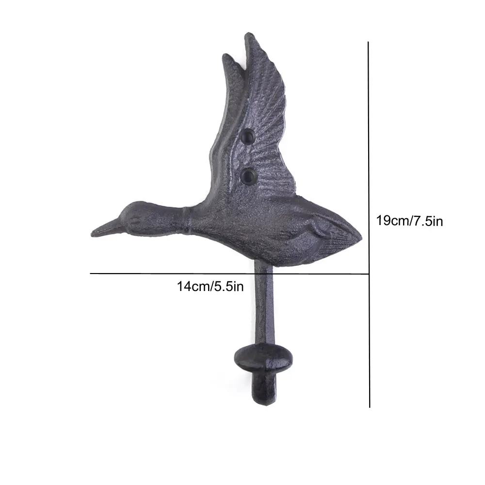 Винтажный деревенский чугунный лебединый настенный крюк для настенной комнаты