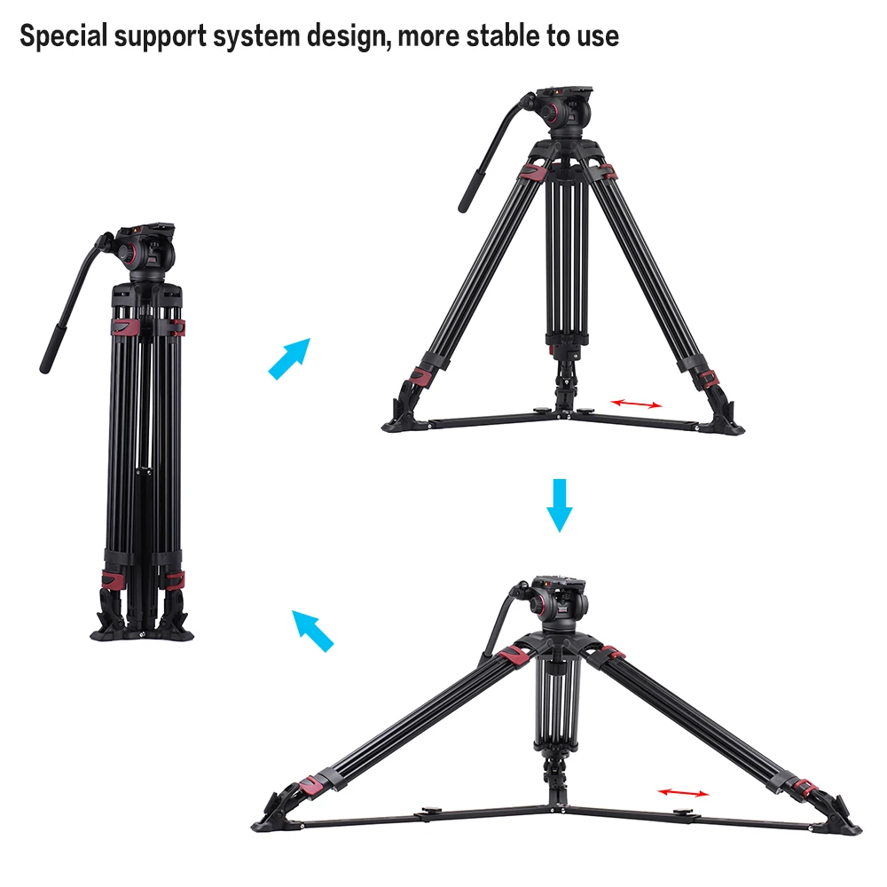 Miliboo MTT609A фон для фотосъемки 3 секциями штатив-Трипод из алюминиевого сплава