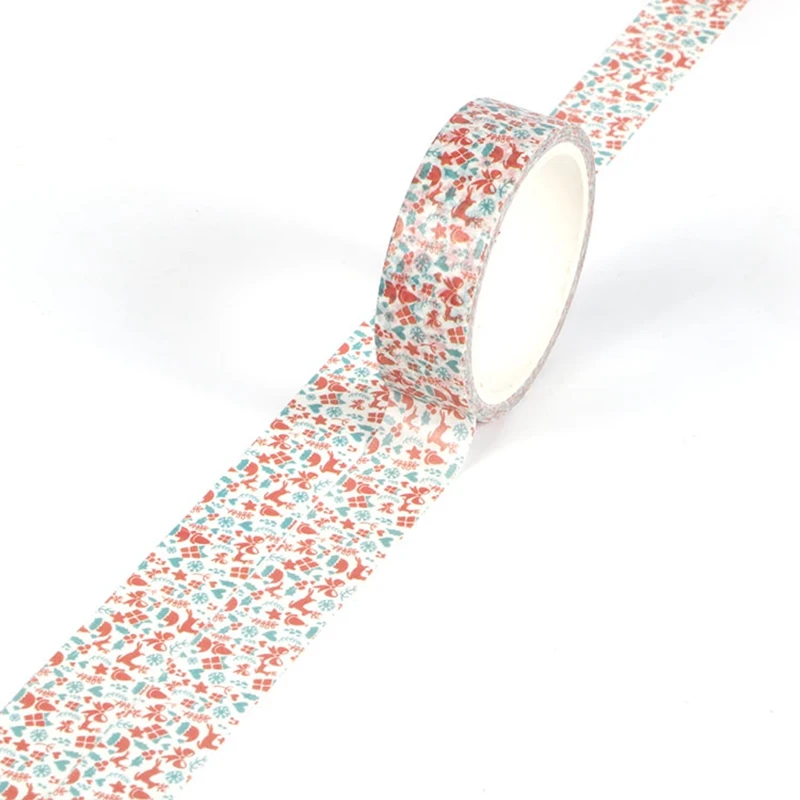 

NEW 1X Cute Christmas Gift Print Washi Tape for DIY Planner Scrapbooking Decorative Masking Tape School Office Supplies