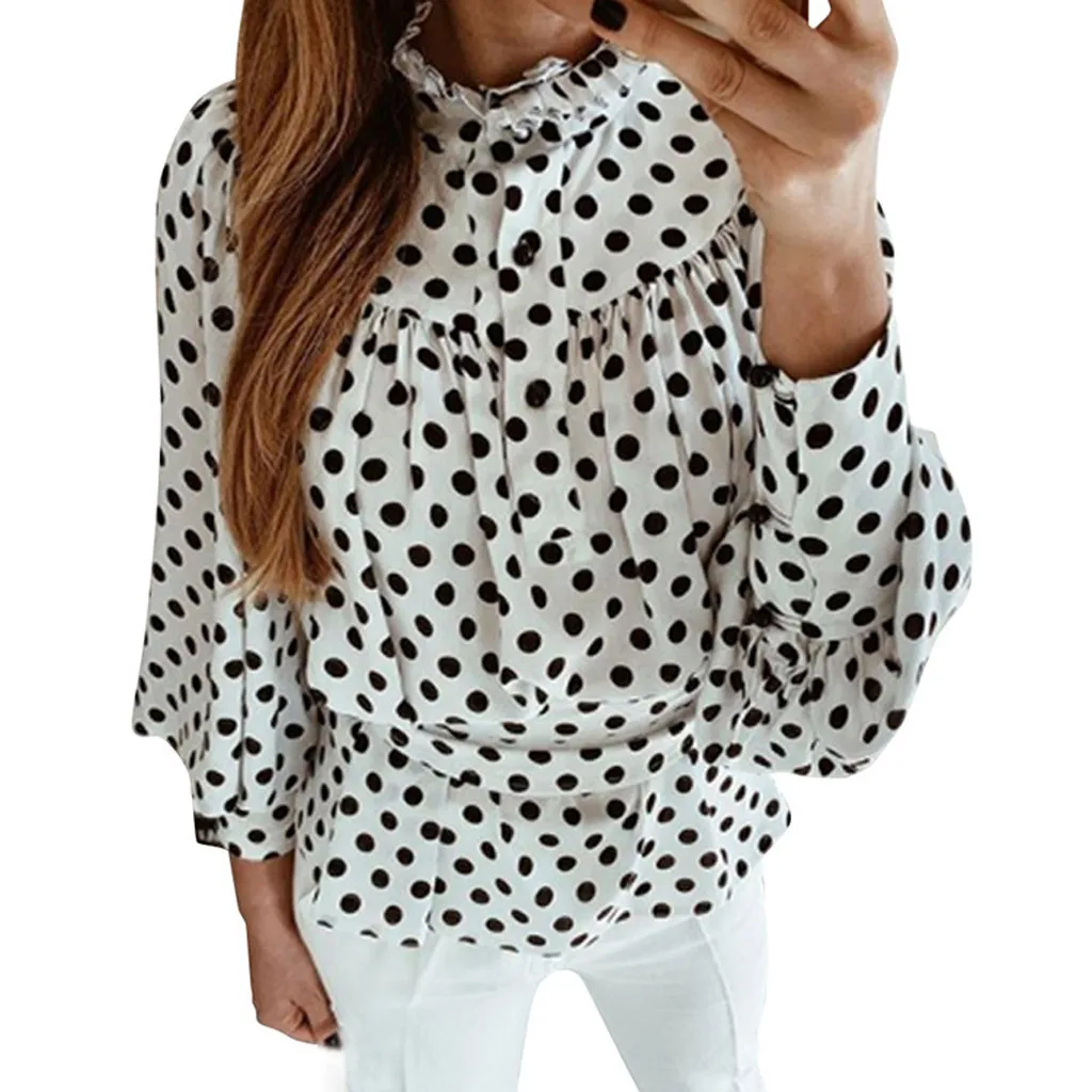 Женские повседневные топы с длинными рукавами оборками и поясом бесплатная