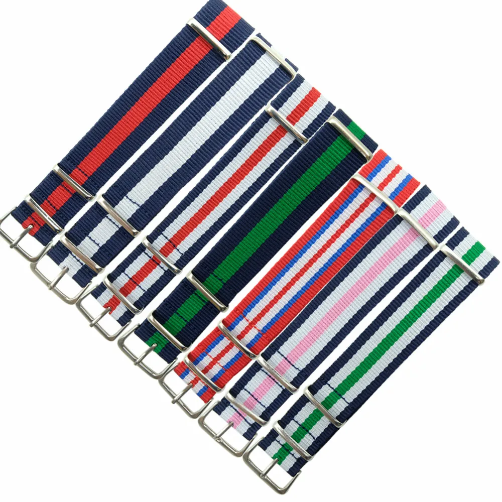 Ремешок нейлоновый для наручных часов повседневный армейский спортивный