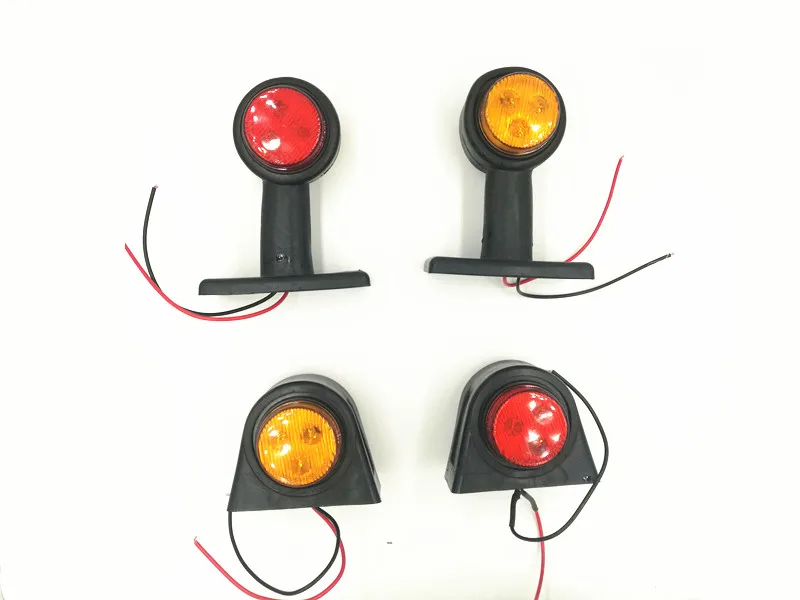1 пара 2 ''10-30 V светодиодный резиновый стебель световые маркеры Контурные лампы индикаторные огни внешние фонари заднего хода для прицепов грузовых автомобилей