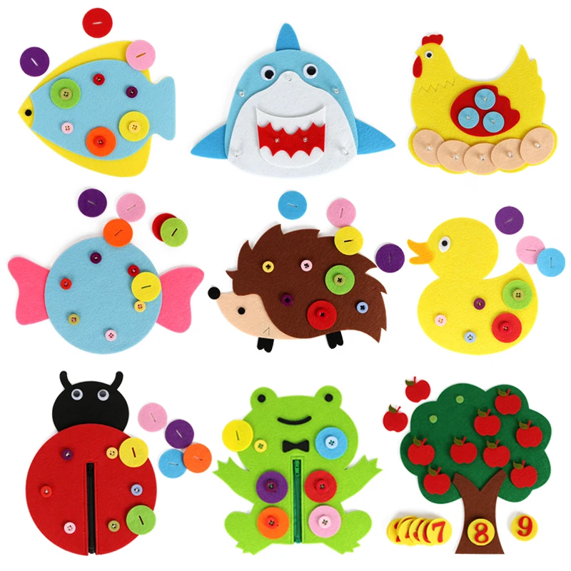 

Forest Animals Theme DIY Fabric Material Package Kids Educational Toy Child Handmade Making Cloth Nonwoven Cutting Felt Material