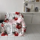 Акварельное фланелевое одеяло с принтом божьей коровки, мягкие одеяла, машинные стирающиеся одеяла, одеяло для кровати