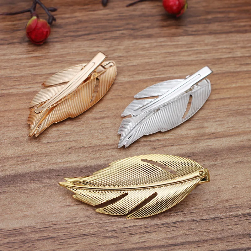 10pcs 60*25mm Kids Women's Leaf Bobby Pins Clip Crocodile Duckbill Hair With Teeth Alligator Clips Hairpins Styling | Украшения и