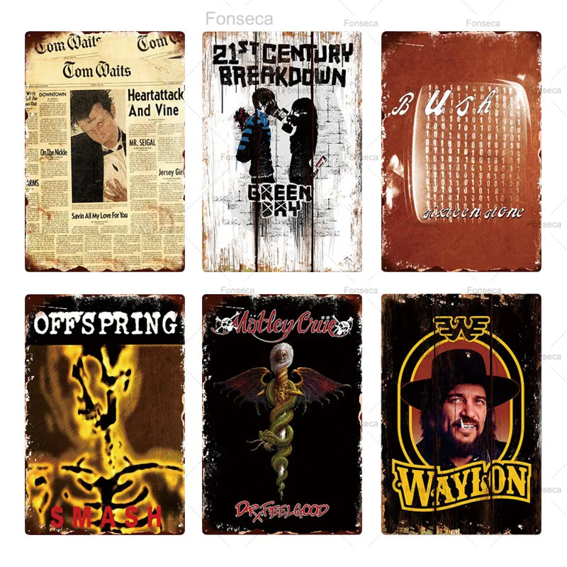 Металлическая вывеска рок-группы металлический постер металлическая винтажная