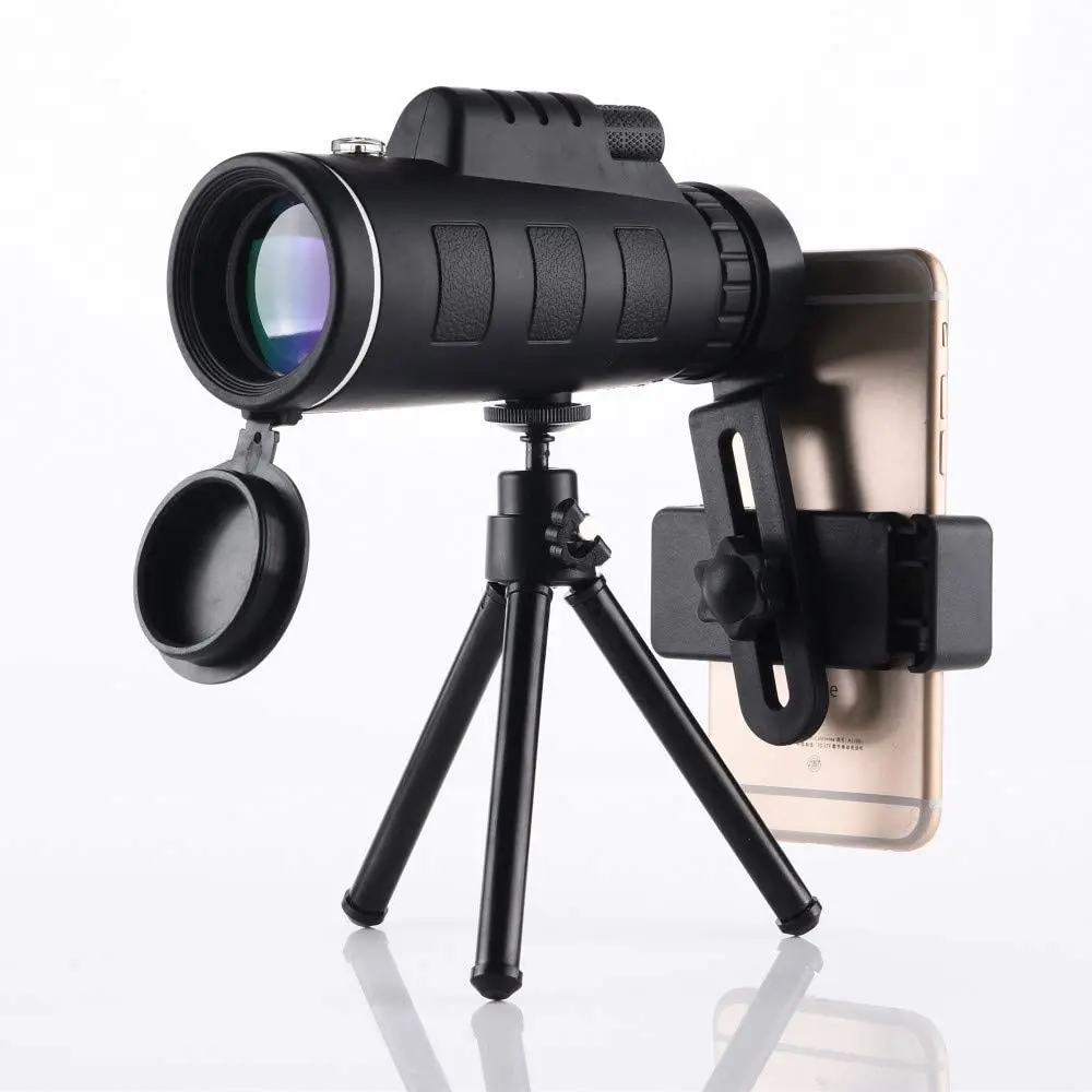 

40X60 Zoom Monocular Night Vision Mobile Phone Telescope Camera Telescope Comes Standard+Universal Mobile Phone Clip+Tripod
