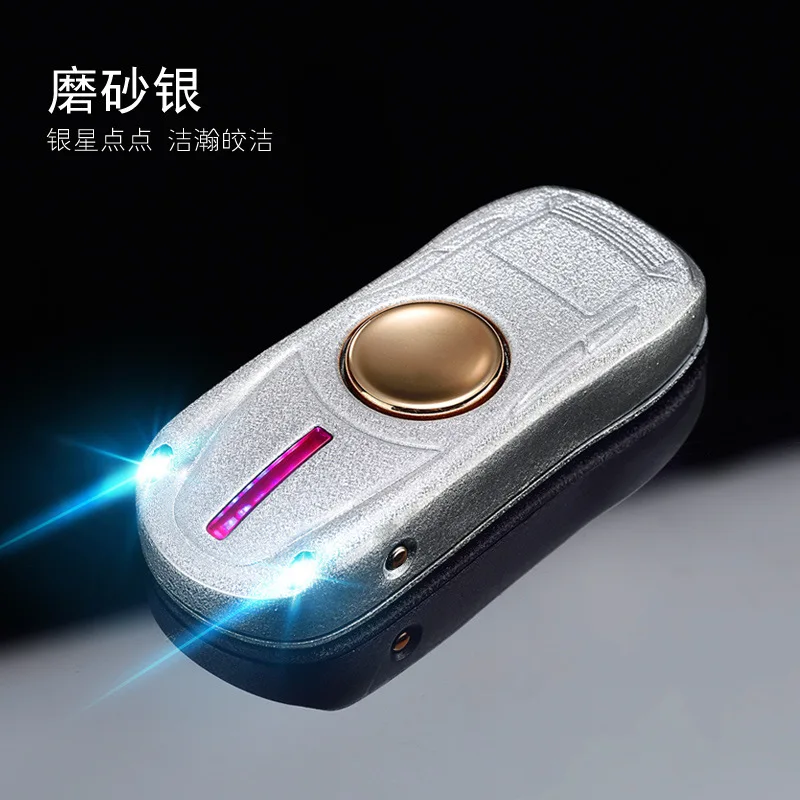 8 Креативный автомобильный Спиннер USB зарядка Зажигалка персональный металлический мужской подарок Электронная usb-зажигалка для сигарет Крутые гаджеты - Цвет: 8