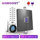 Усилитель сотовой связи GOBOOST UMTS 3G 2100 B1, усилитель сигнала сотового телефона LTE 4G 1800 МГц, комплект интернет-ретранслятора B3