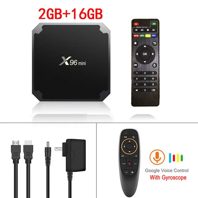 2GB 16GB G10G Android ТВ приставка X96 Мини Android 7,1 Смарт ТВ приставка 2 Гб 16 Гб Amlogic S905W четырехъядерный 2,4 ГГц wifi 4K медиаплеер смарт-приставка - Цвет: 2GB 16GB G10G