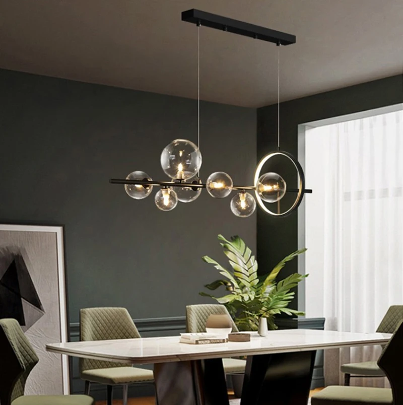 Роскошная люстра в стиле индастриал для ресторана стеклянная потолочная лампа с