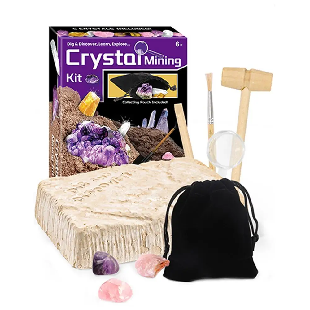 

Crystal Mining Kit Crystal Excavation Gemstone Dig Toys Crystal Ore Geological Treasure Archaeological Excavation Toy Child Gift