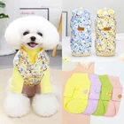 Новинка 2021, одежда для щенков, Зимняя модель, пальто для домашних животных, жилет для собак, утепленная модель, одежда для кошек, маленький жилет для собак с цветочным рисунком