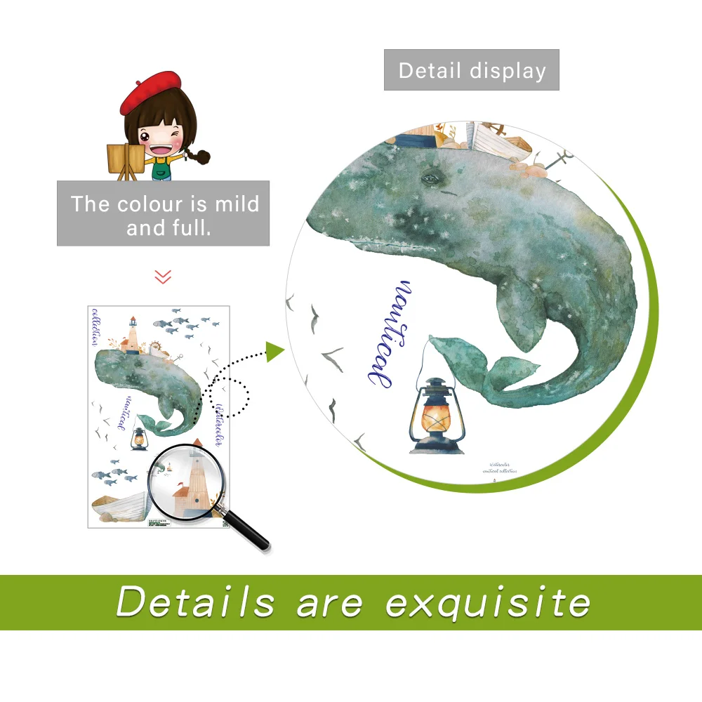 Новинка 2021 сказочный стиль Мультяшные наклейки на стену для детских комнат аниме