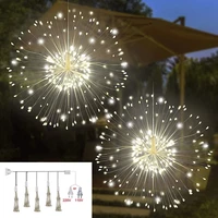 500 led firework lights christmas dandelion garland string fairy lights for outdoor indoor home window holiday lights decors